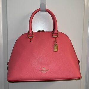 Coach Crossgrain Leather Katy Satchel/Crossbody in Pink Lemonade NWT